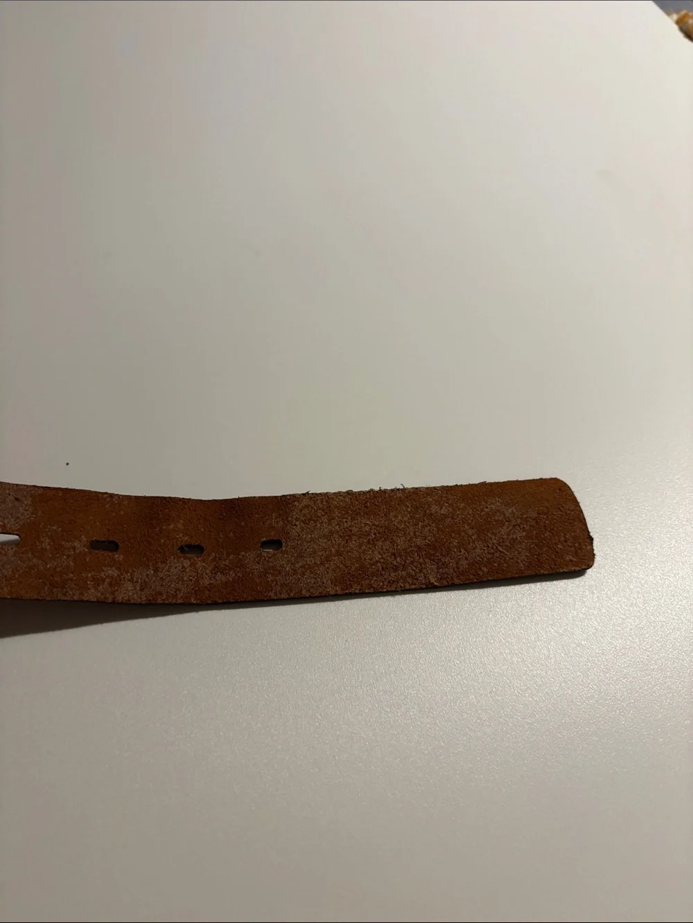 Fossil cowhide Classic Brown Leather Men's Belt with Brushed Metal Buckle Sz 38